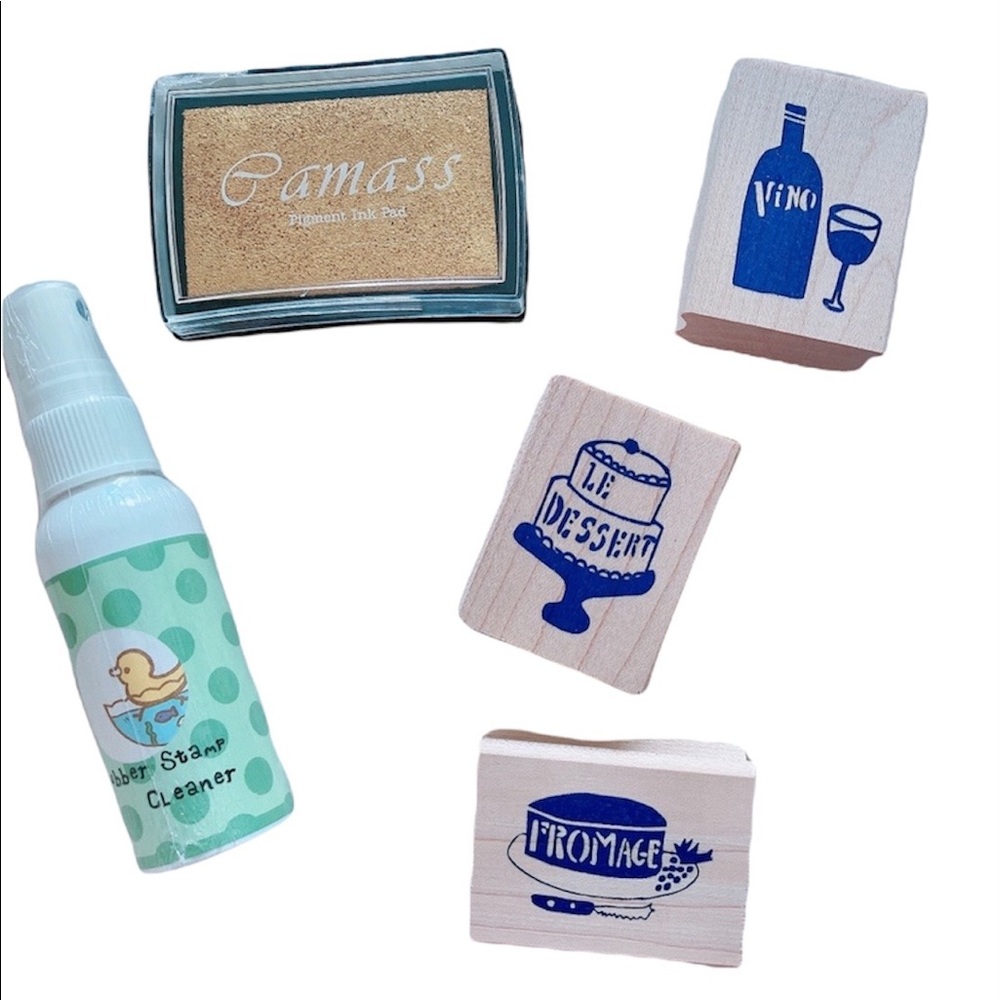 Food-Themed Rubber Stamp Set